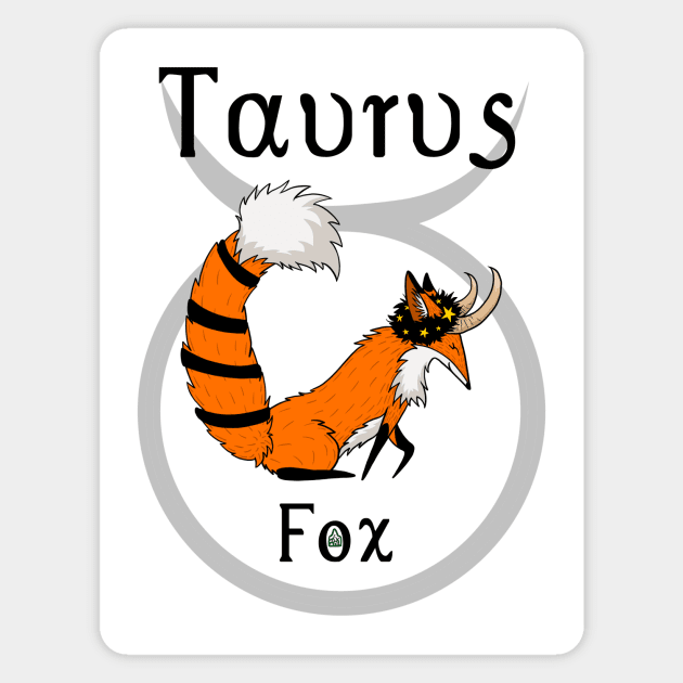 Taurus Fox Magnet by The art of Kai